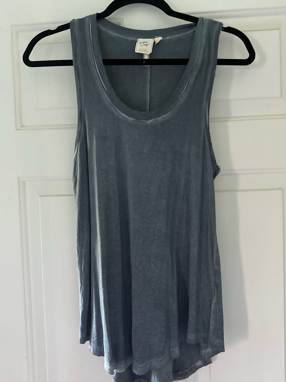 Buckle blue V-Neck Relaxed Tank Top